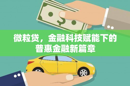 灌阳微粒贷，金融科技赋能下的普惠金融新篇章