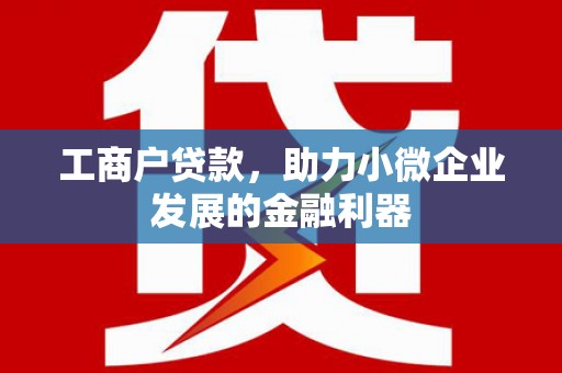 灌阳工商户贷款，助力小微企业发展的金融利器