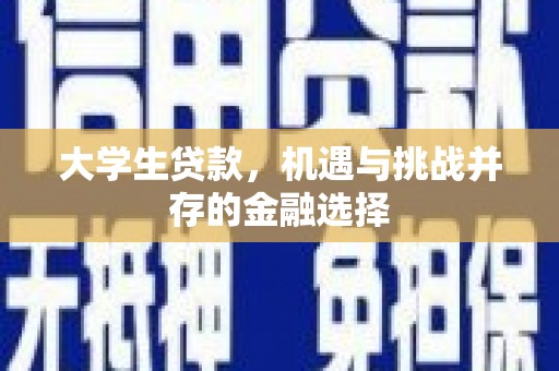 灌阳大学生贷款，机遇与挑战并存的金融选择