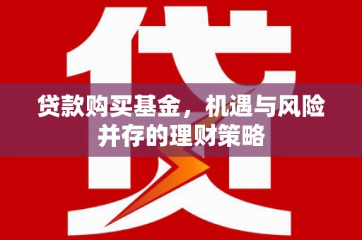 灌阳贷款购买基金，机遇与风险并存的理财策略
