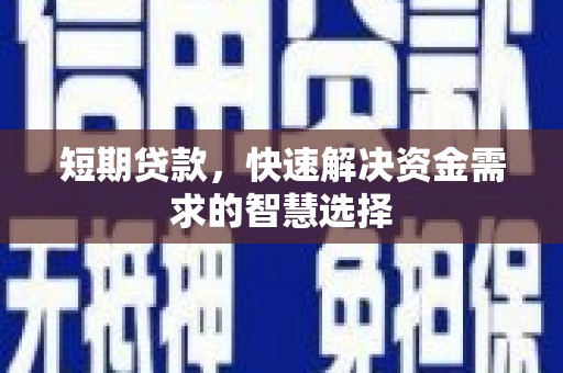 灌阳短期贷款，快速解决资金需求的智慧选择