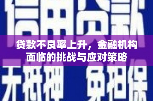 灌阳贷款不良率上升，金融机构面临的挑战与应对策略