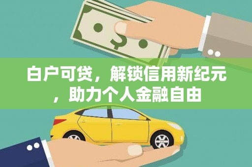 灌阳白户可贷，解锁信用新纪元，助力个人金融自由
