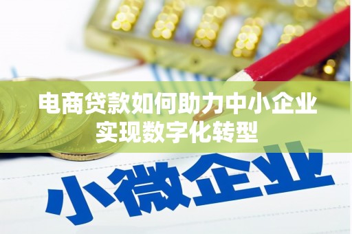 灌阳电商贷款如何助力中小企业实现数字化转型