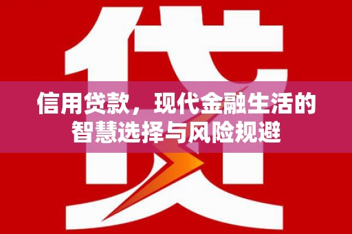 灌阳信用贷款，现代金融生活的智慧选择与风险规避