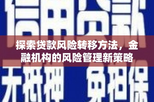 灌阳探索贷款风险转移方法，金融机构的风险管理新策略