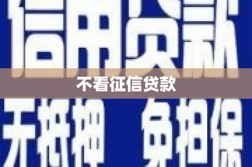 灌阳不看征信贷款