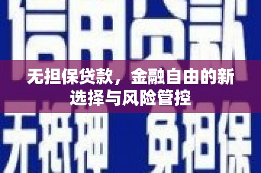 灌阳无担保贷款，金融自由的新选择与风险管控