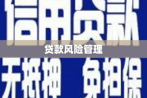 灌阳贷款风险管理