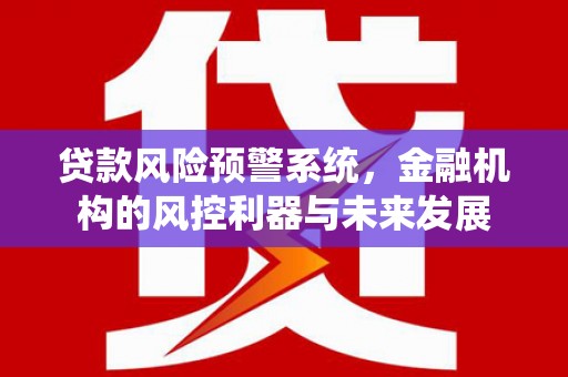 灌阳贷款风险预警系统，金融机构的风控利器与未来发展