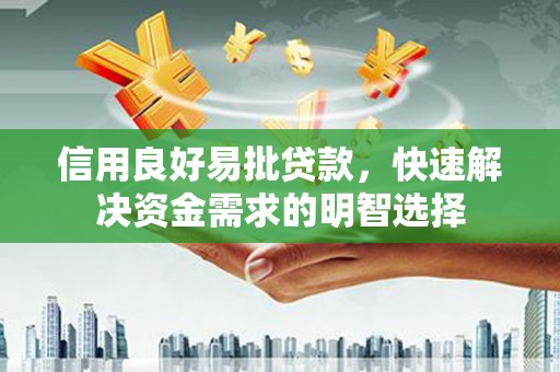 灌阳信用良好易批贷款，快速解决资金需求的明智选择