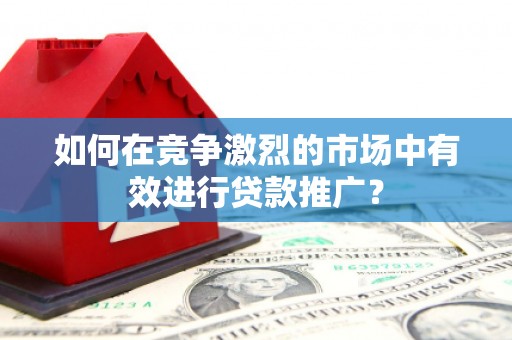 灌阳如何在竞争激烈的市场中有效进行贷款推广？