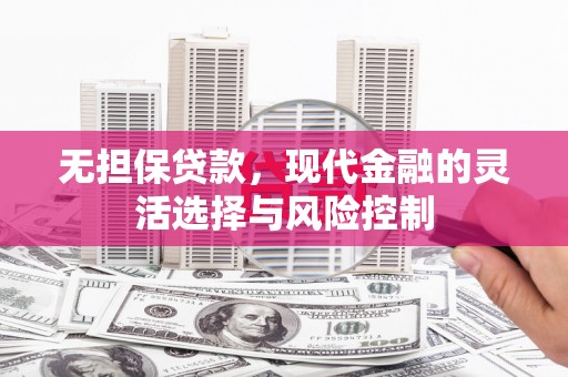 灌阳无担保贷款，现代金融的灵活选择与风险控制