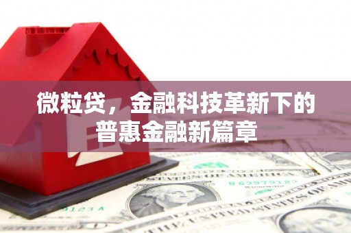 灌阳微粒贷，金融科技革新下的普惠金融新篇章