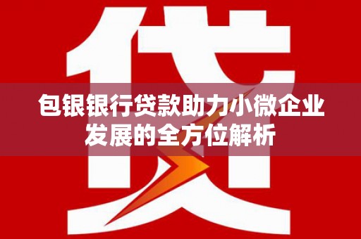 灌阳包银银行贷款助力小微企业发展的全方位解析