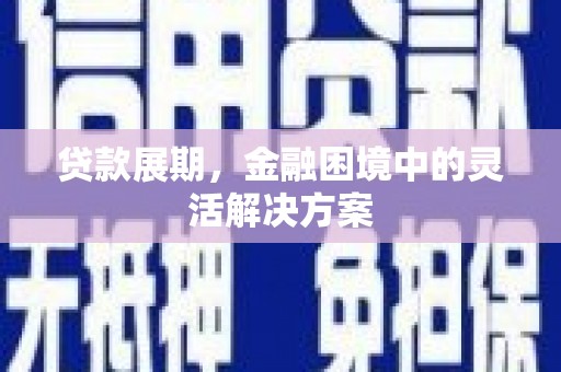 灌阳贷款展期，金融困境中的灵活解决方案