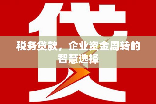 灌阳税务贷款，企业资金周转的智慧选择