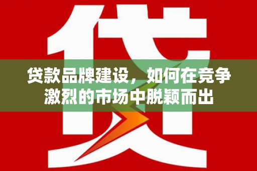 灌阳贷款品牌建设，如何在竞争激烈的市场中脱颖而出