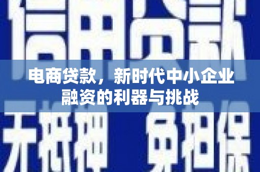 灌阳电商贷款，新时代中小企业融资的利器与挑战