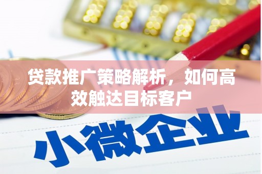 灌阳贷款推广策略解析，如何高效触达目标客户
