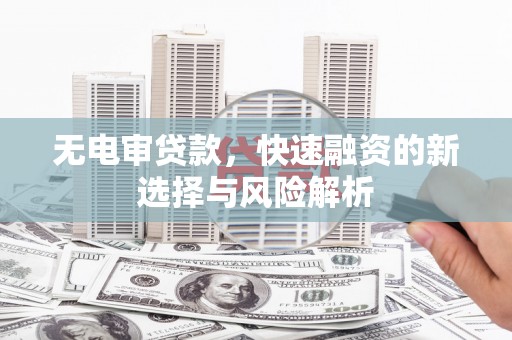 灌阳无电审贷款，快速融资的新选择与风险解析