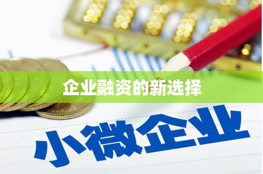 灌阳企业融资的新选择