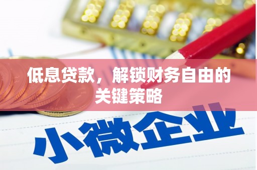 灌阳低息贷款，解锁财务自由的关键策略