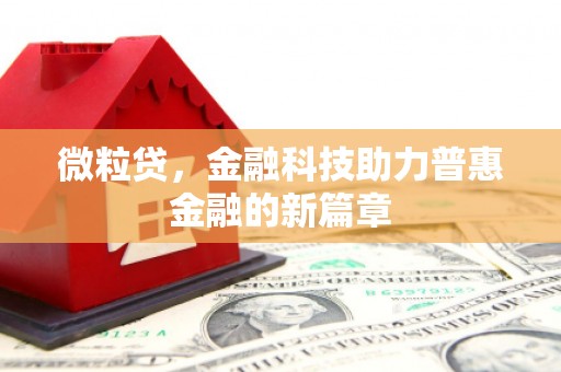 灌阳微粒贷，金融科技助力普惠金融的新篇章