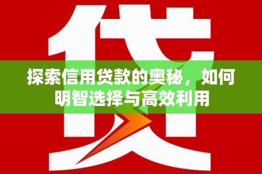 灌阳探索信用贷款的奥秘，如何明智选择与高效利用