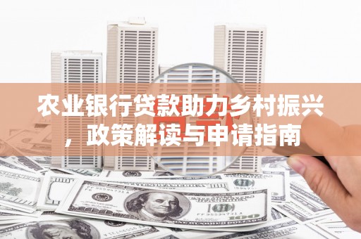 灌阳农业银行贷款助力乡村振兴，政策解读与申请指南