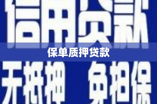 灌阳保单质押贷款