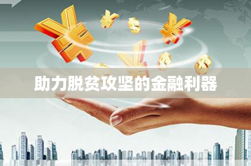 灌阳助力脱贫攻坚的金融利器